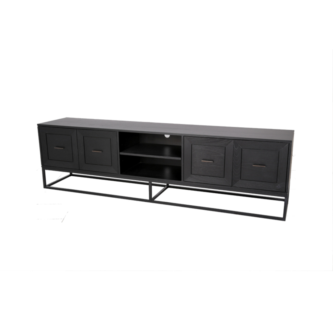 CHICAGO MEDIA UNIT 4 DRAWERS WITH METAL FRAME image 2